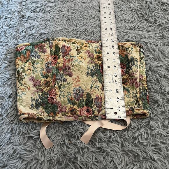 Tic Toc Floral Tapestry Lace Up Corset Women’s Small Cottage - Picture 8 of 10